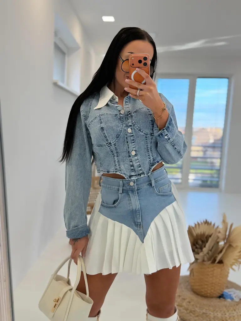 Kombinált farmer szoknyasort KIMOLA