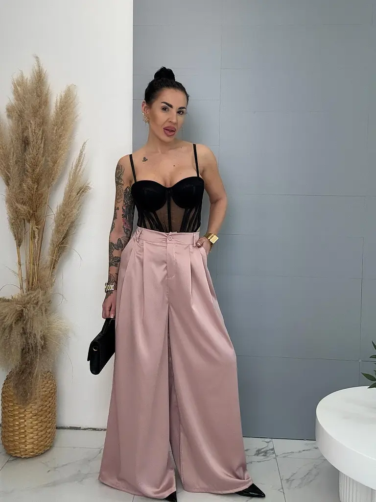 Szatén palazzo nadrág MANILA - next