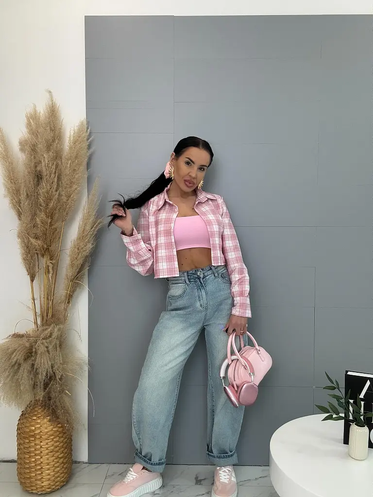 Kockás crop ing LEA - next