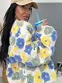 Virágmintás bomber kabát FLORA
