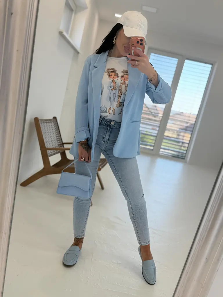 Női slim fit farmer magasított derékkal