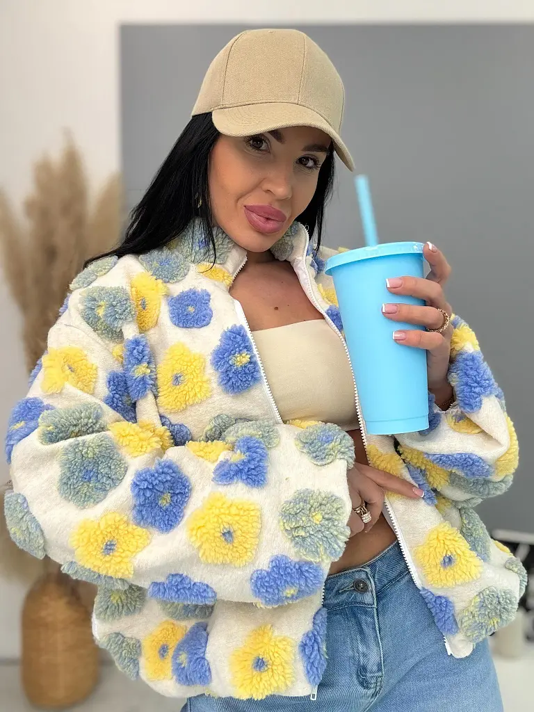 Virágmintás bomber kabát FLORA