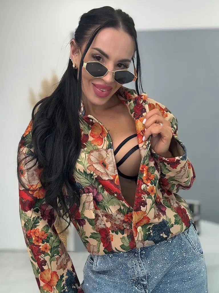 Virágmintás bomber kabát FLOWER - next