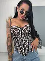 Push-up korzett top leopárd mintával 