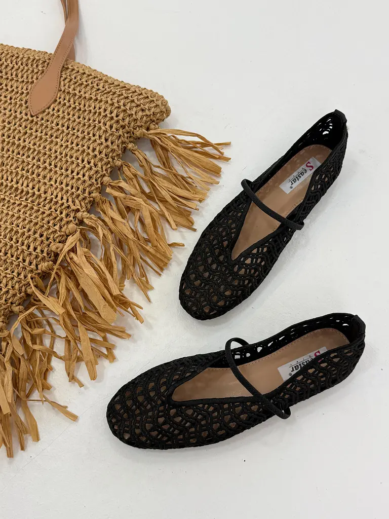 Horgolt balerina cipő ANGELA