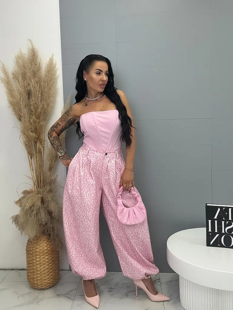 Leopárd mintás ballon fazonú farmer ZUGO - next