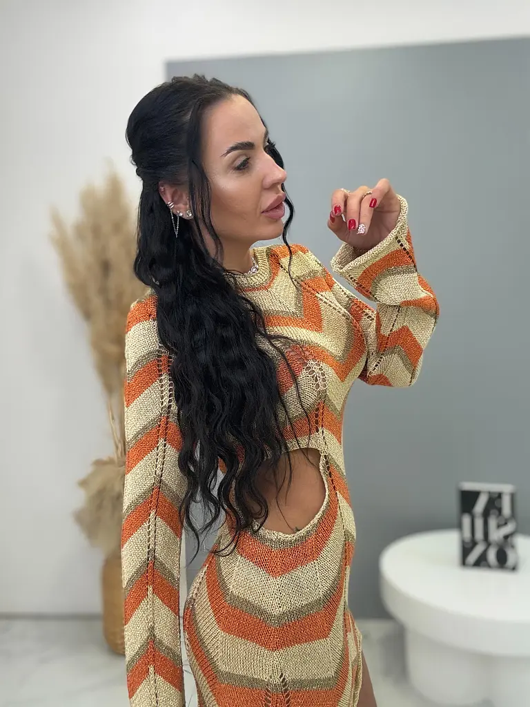 Kötött ruha arany szállal ROYAL - next