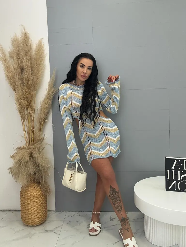 Kötött ruha arany szállal ROYAL - next