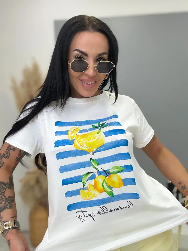 Női mintás póló VIBE LIMONELLO - next