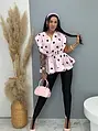 Magas derekú csillogó anyagú leggings STARS