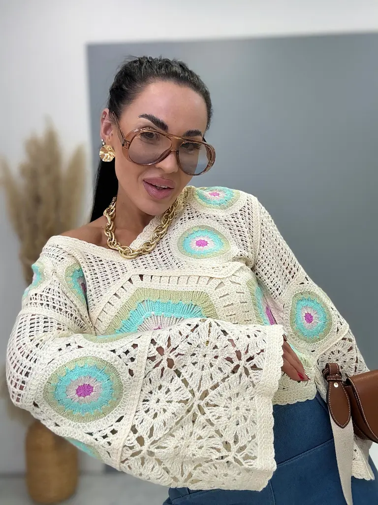 Azsúros stílusú pulóver LILI - next