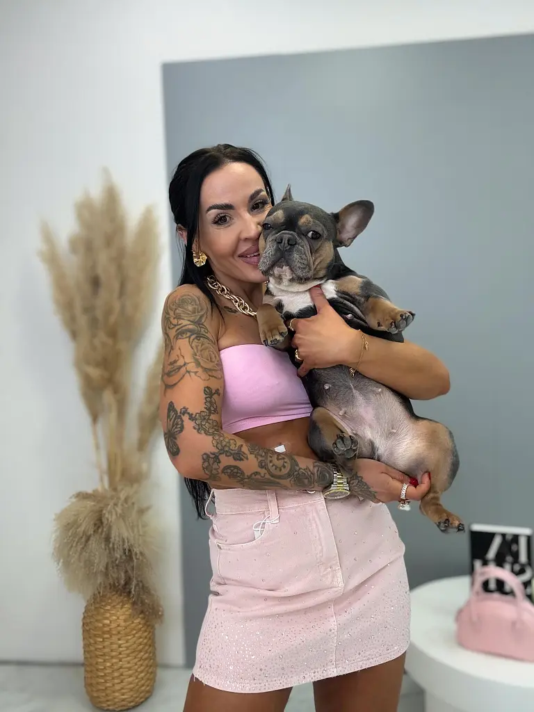 Elasztikus mini szoknya kövekkel KENZO