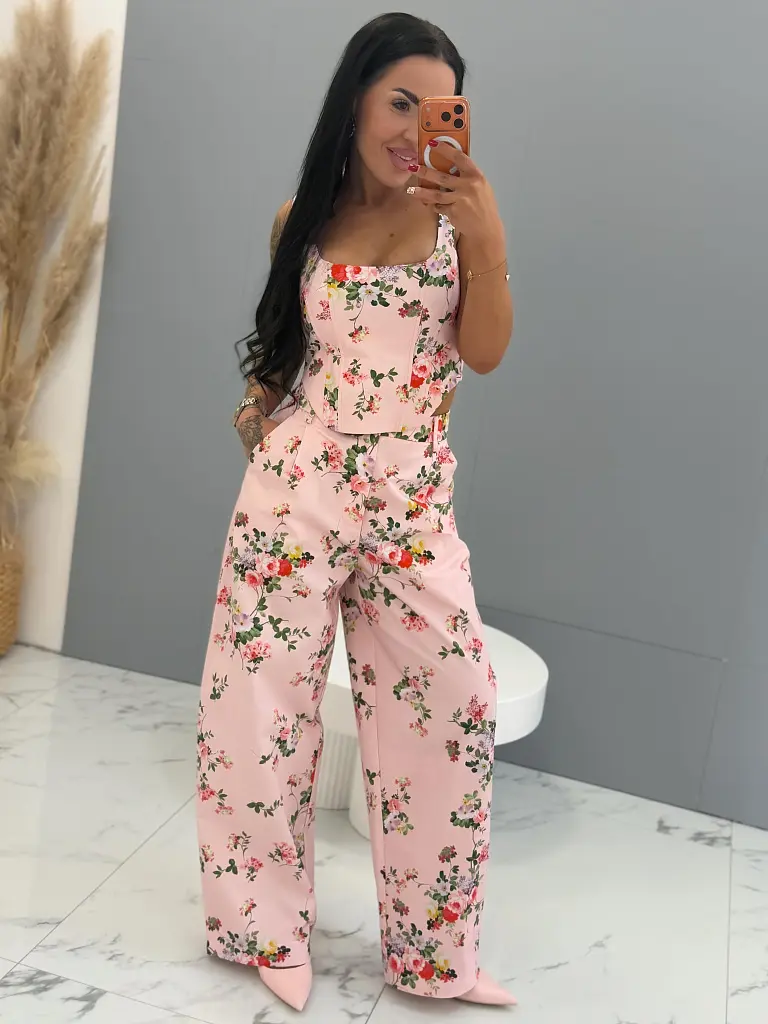 Virágmintás kétrészes szett MAYA