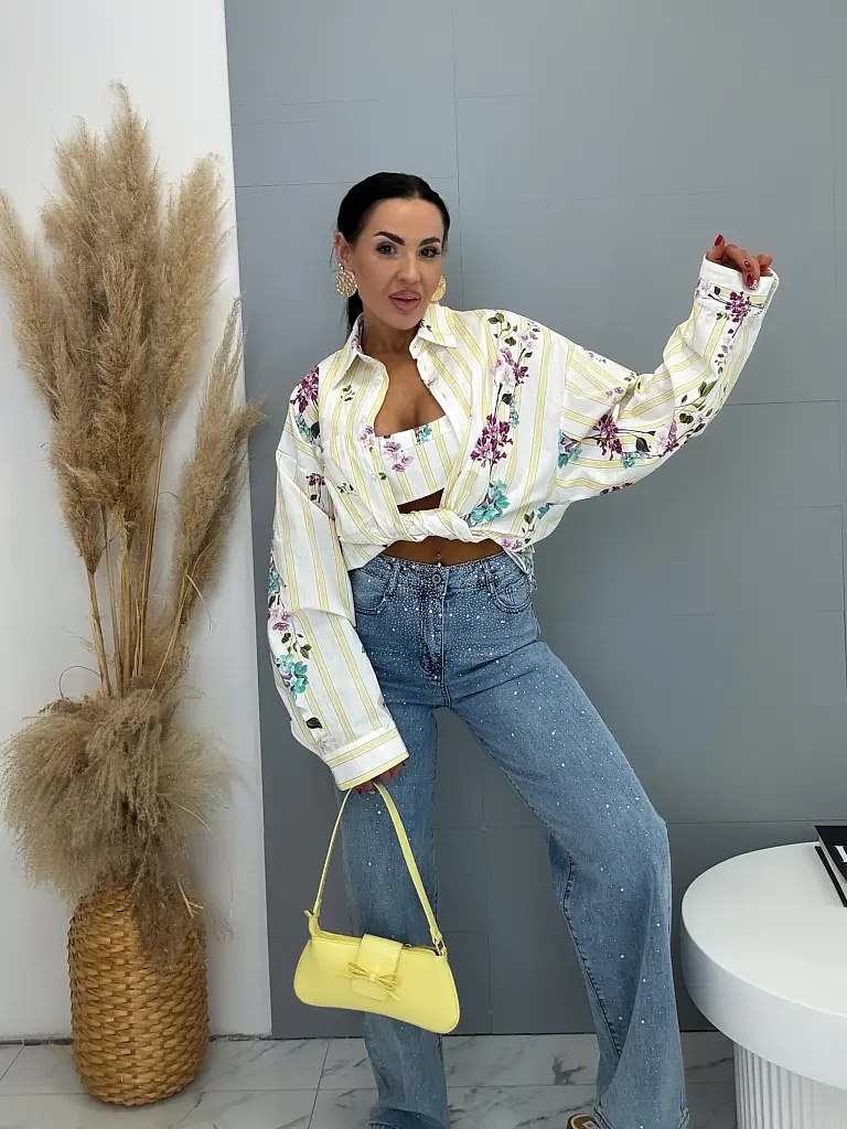 Magas derekú, széles szárú farmer kövekkel DREAM