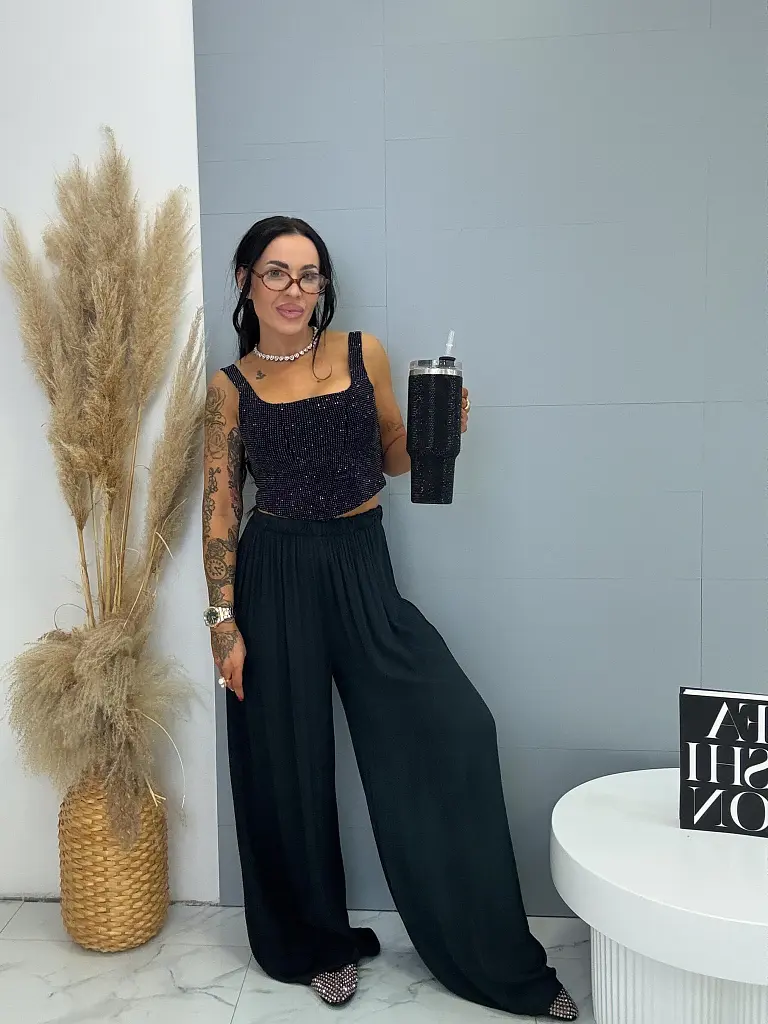 Gumis derekú palazzo nadrág STAR