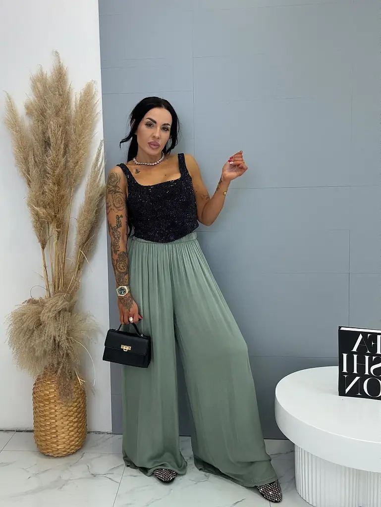 Gumis derekú palazzo nadrág STAR