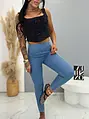 Push-up jeggings magas derékkal
