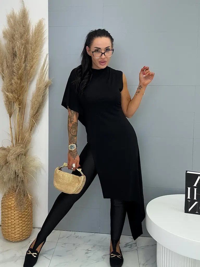 Magas derekú csillogó anyagú leggings STARS - next