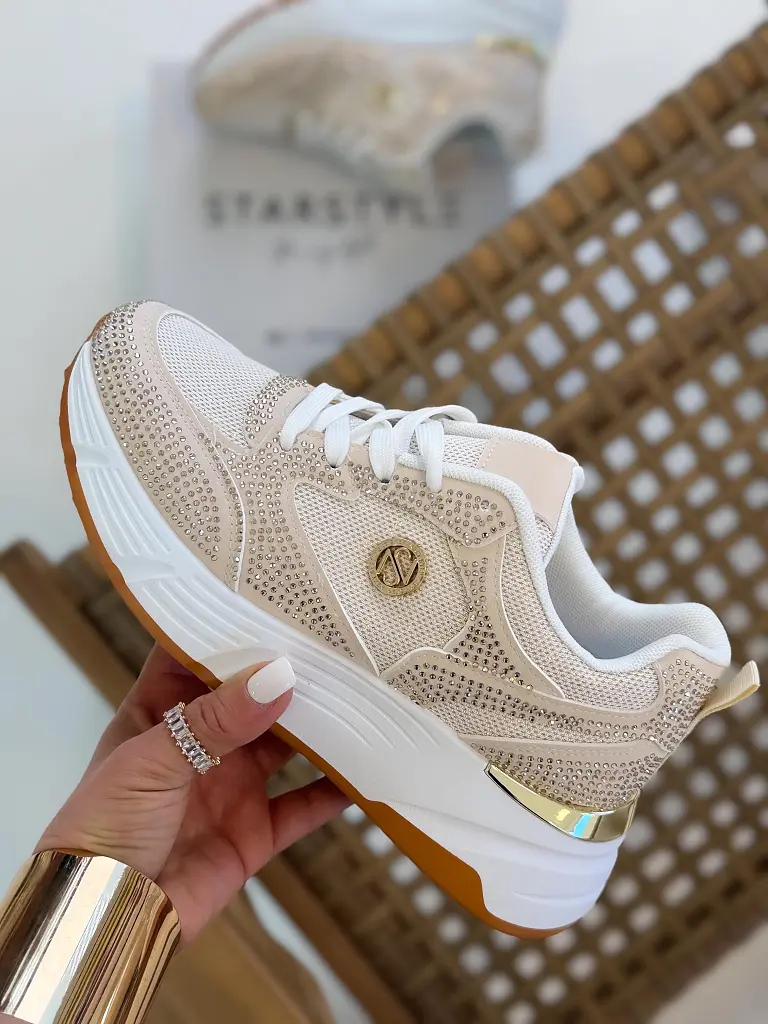 Kövekkel díszített platformos sportcipő CATIA - next