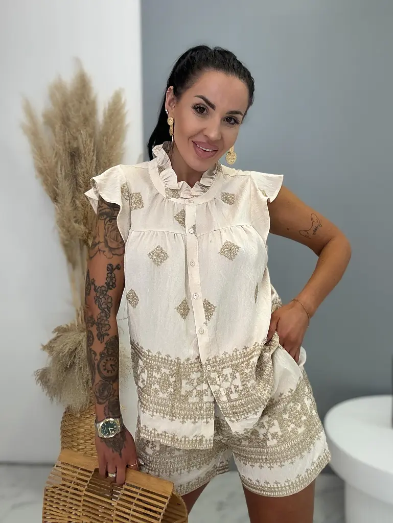 Kétrészes szett csillogó mintával SARA