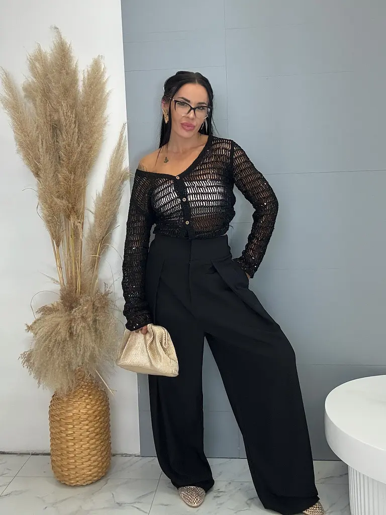 Csillogó hosszú ujjú kardigán ROMA - next