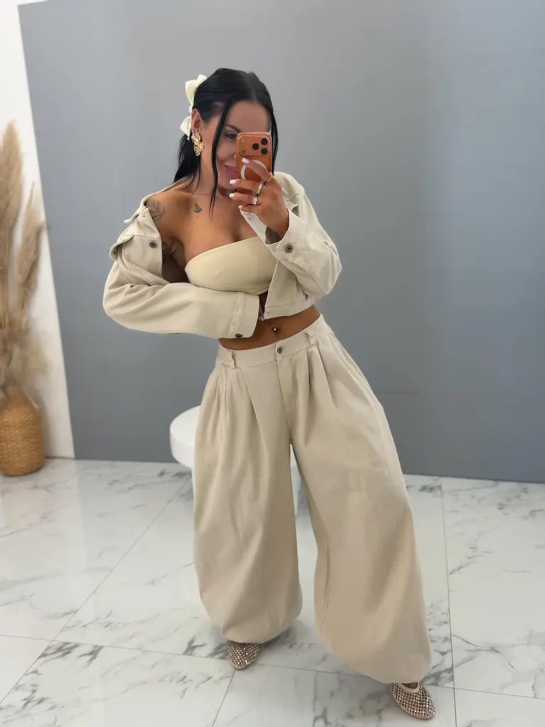 Bézs ballon fazonú farmer KERRY - next