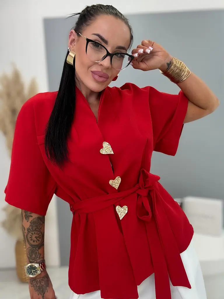 Blézer övvel és aranyozott brossal FANCY - next