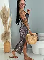 Kétrészes szett leopárdmintával és melltöméssel SIENNA