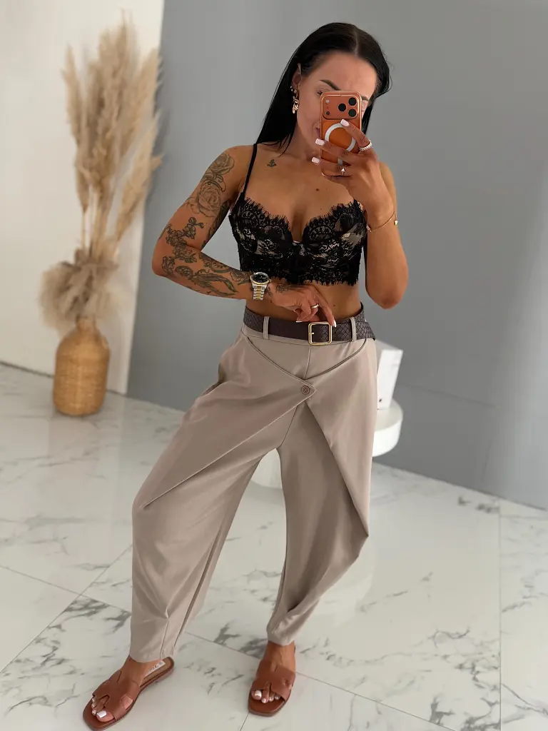 Ballon gumis derekú nadrág övvel LEYLA - next