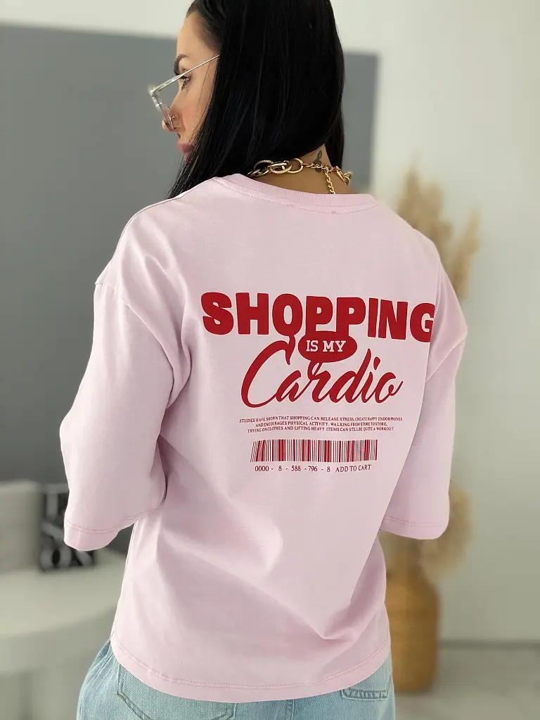 Női póló felirattal CARDIO