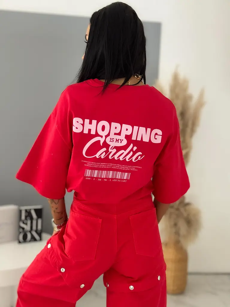 Női póló felirattal CARDIO