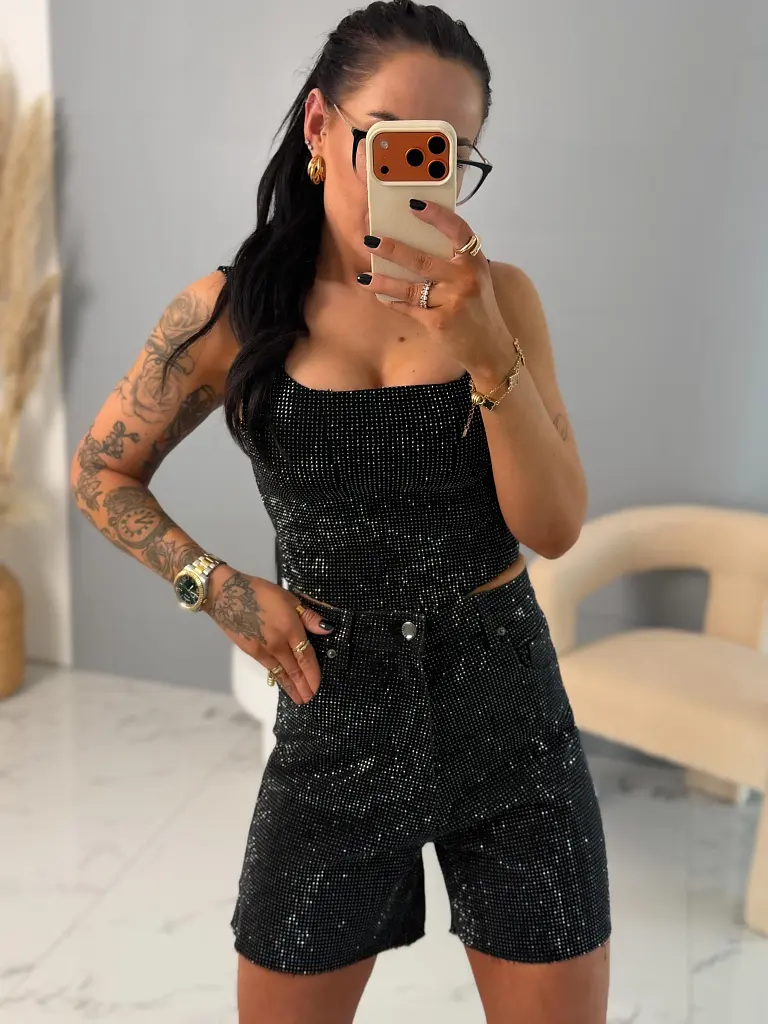 Farmer short strasszokkal CRYSTAL