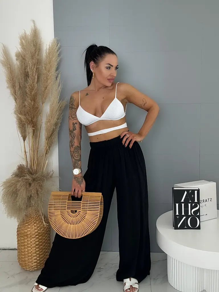 Floving fekete gumis derekú nadrág ARIA - next