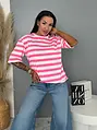 Női csíkos póló felirattal NEO STRIP