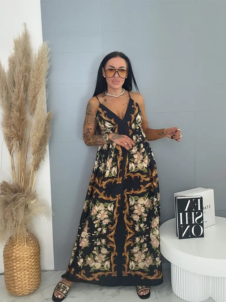 Pántos virágmintás ruha ELIA