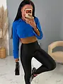 Magas derekú csillogó anyagú leggings STARS