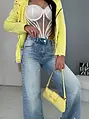 Hímzéssel és kövekkel díszített High Waist farmer GEMIRA
