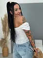 Fehér madeira top MAJA