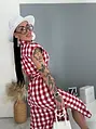 Hosszú kockás ingruha övvel DOLLY