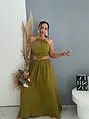 Nyitott hátú hosszú cut-out ruha MILA