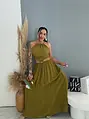 Nyitott hátú hosszú cut-out ruha MILA