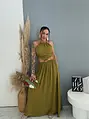 Nyitott hátú hosszú cut-out ruha MILA