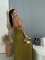 Nyitott hátú hosszú cut-out ruha MILA