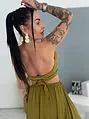 Nyitott hátú hosszú cut-out ruha MILA