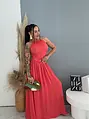 Nyitott hátú hosszú cut-out ruha MILA