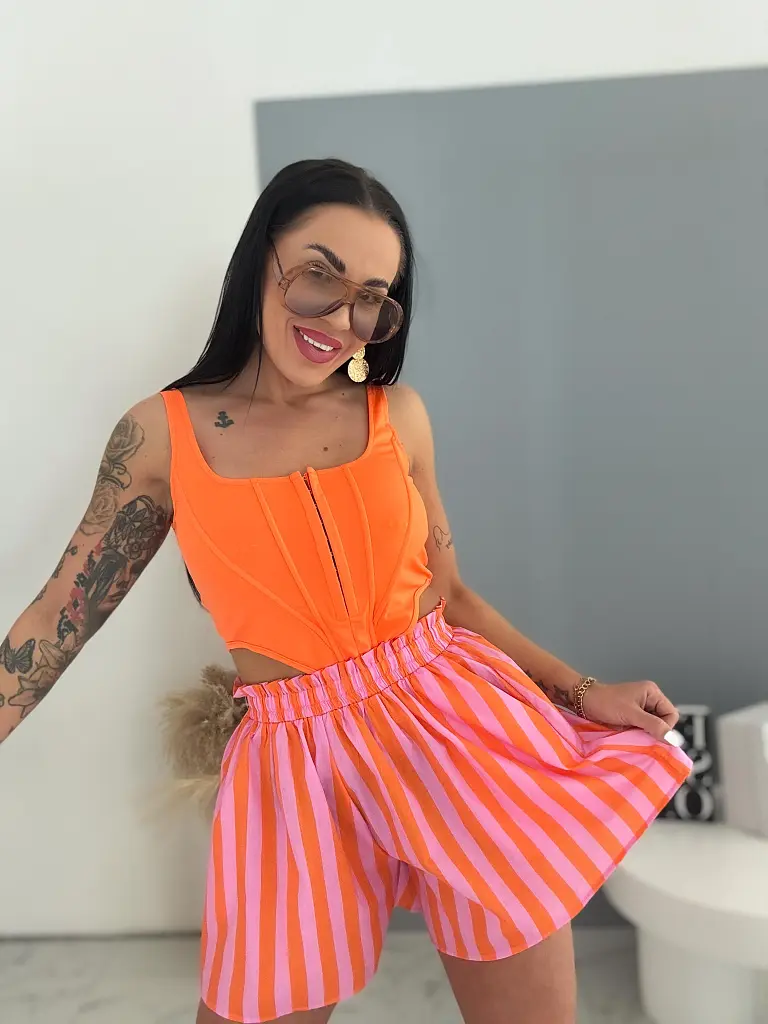 Orange crop top CALLA