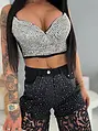Kövekkel díszített bralet top LIZZY