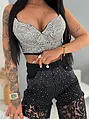 Kövekkel díszített bralet top LIZZY