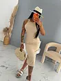 Bordázott anyagú  hosszú ruha FITTED
