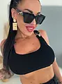 Bordázott crop top működő csatos pántokkal CAPRI
